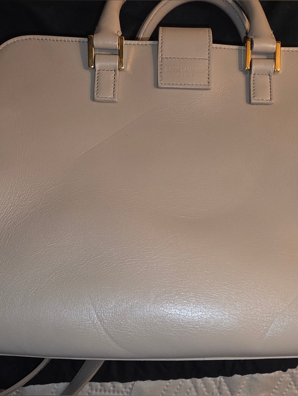 Pre-loved authentic YSL Cabas Baby Monogram Saint Laurent Beige Bag - Picture 6 of 17